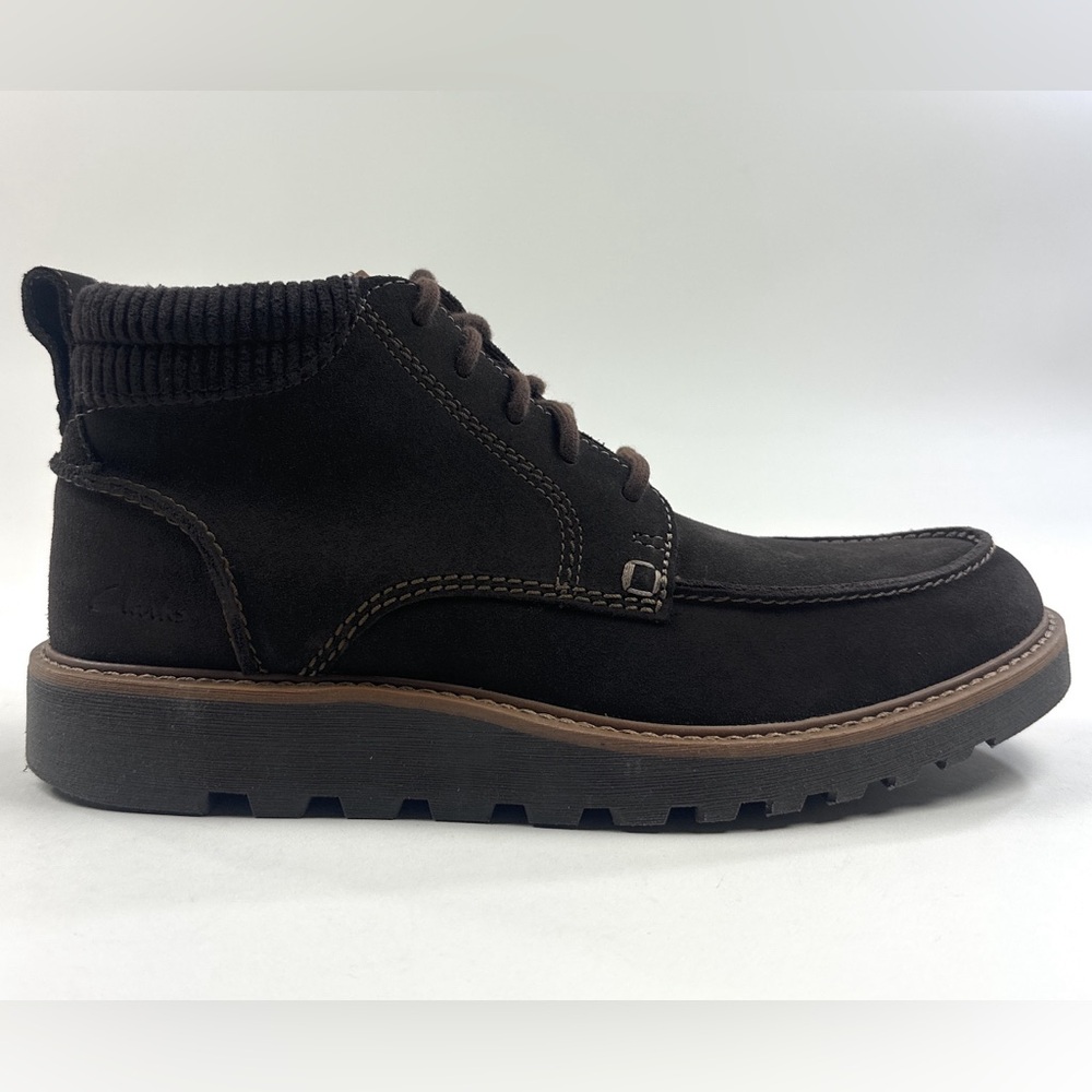 Clarks Barnes Mid Suede Mens Dark Brown Boots Oxford Comfort Outdoor 26167565